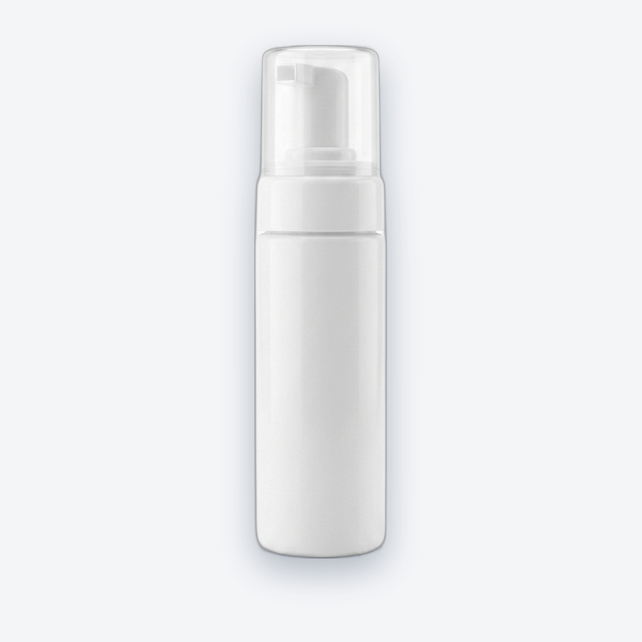 Frasco PEAD 150 ml — Frasco e tampa branca · linha PEAD, 150 ml