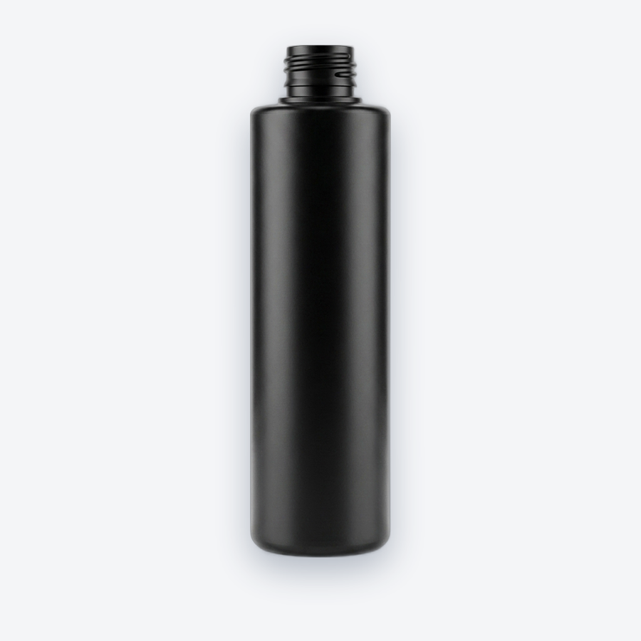 Frasco PEAD 300 ml — Frasco e tampa preta · linha PEAD, 300 ml