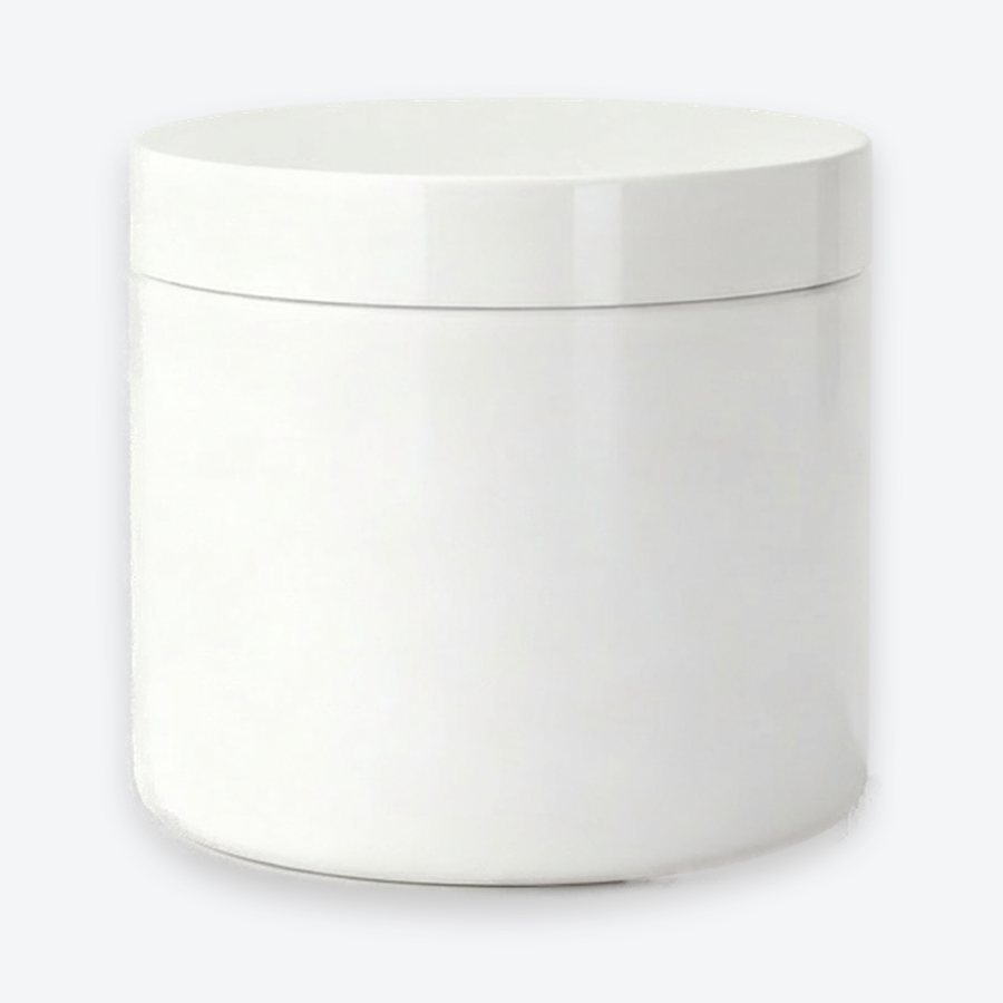 Pote Redondo 500 g — Grande · Tampa Branca, 500 g